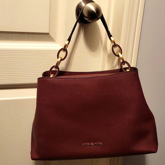 Michael Kors Burgandy Purse - Picture 1 of 8